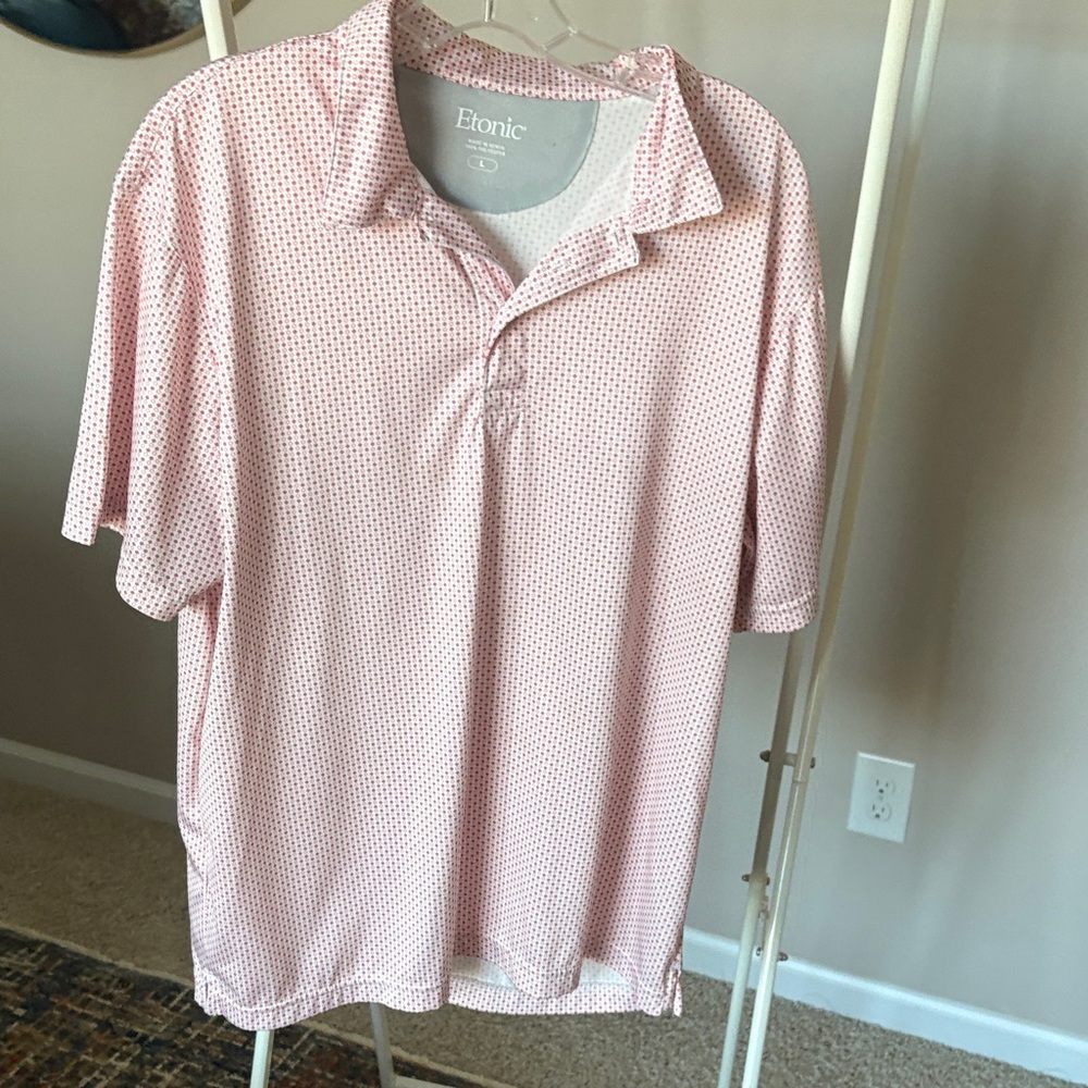 Etonic Men's Pink Polo Shirt